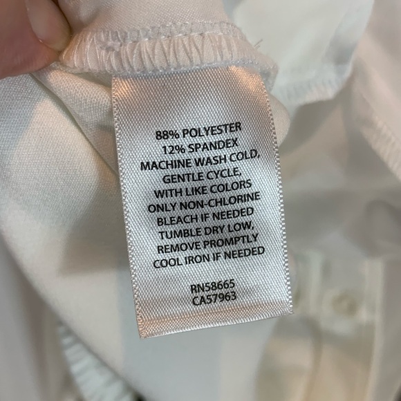 Halogen Elastic High Waist Wide Leg Trousers - White - size Large - Picture 5 of 7